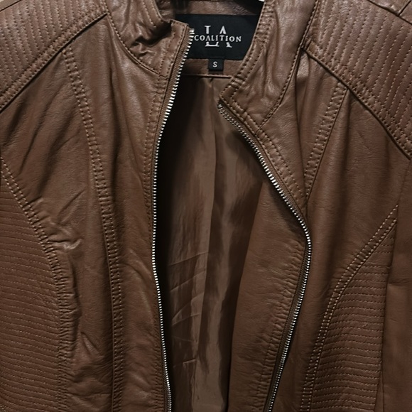 Coalitionion cognac jacket NWOT - Picture 2 of 6